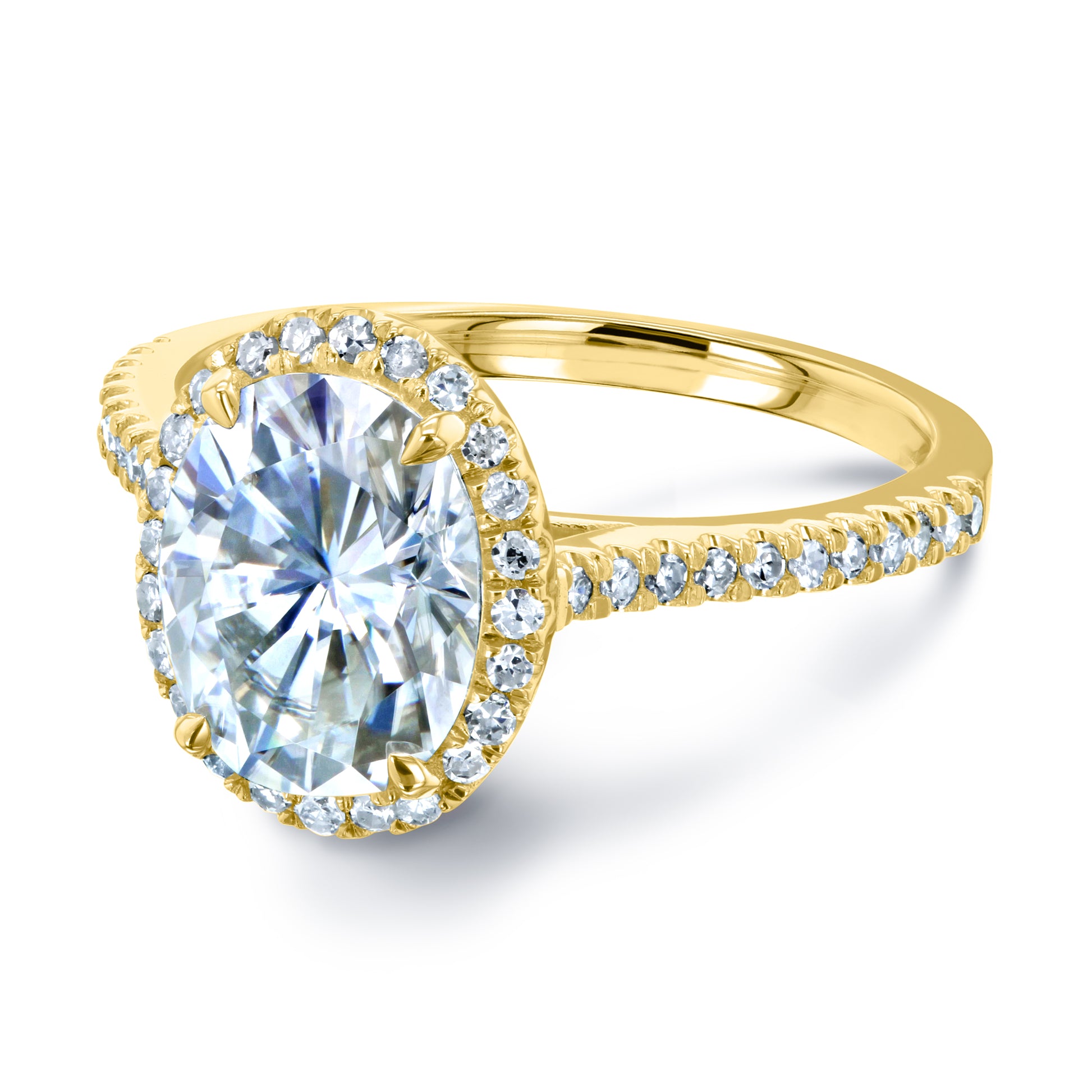 2.2 Carat Moissanite Oval Capri Ring