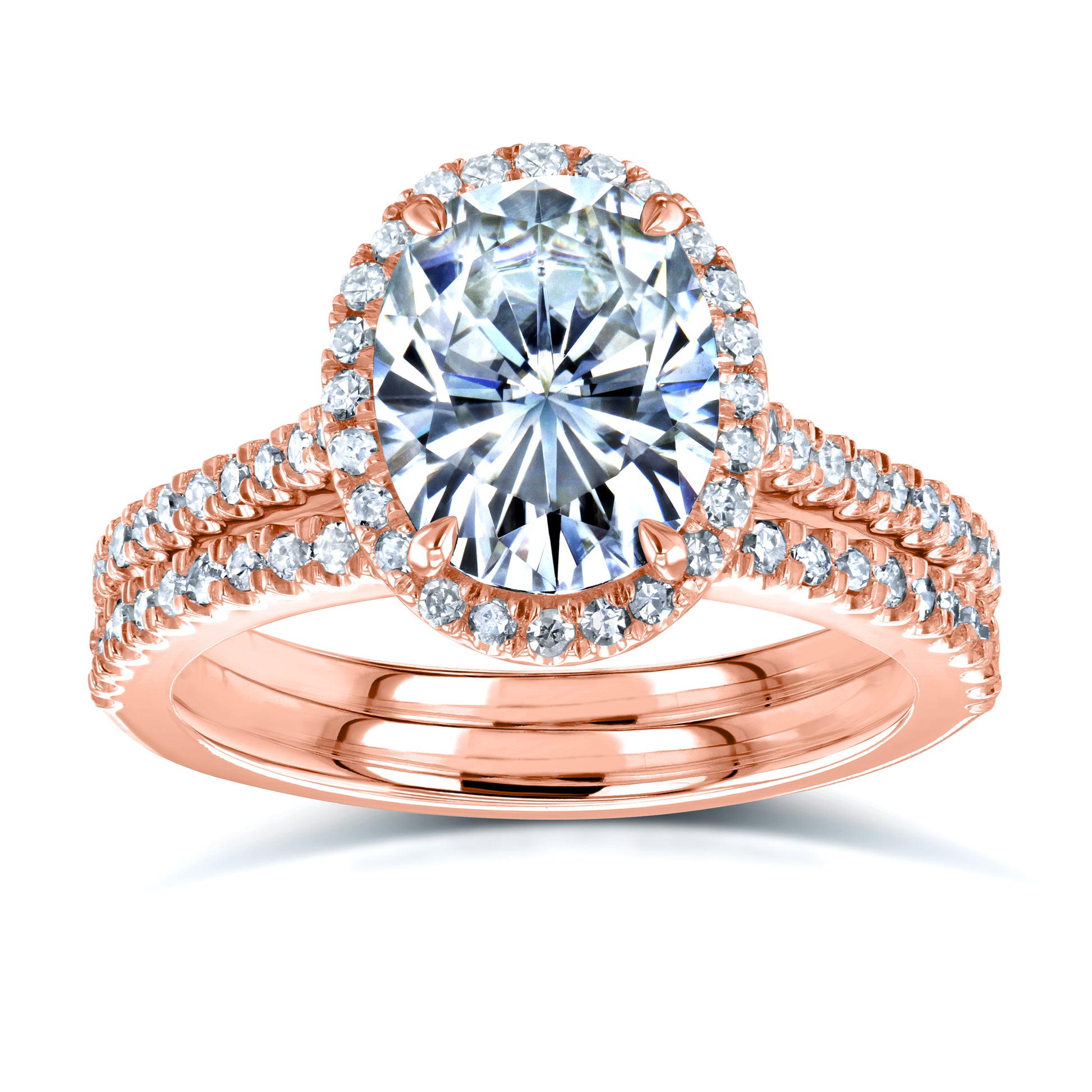 2.37 Carat Moissanite Oval Capri Bridal Set (DEF/VS)