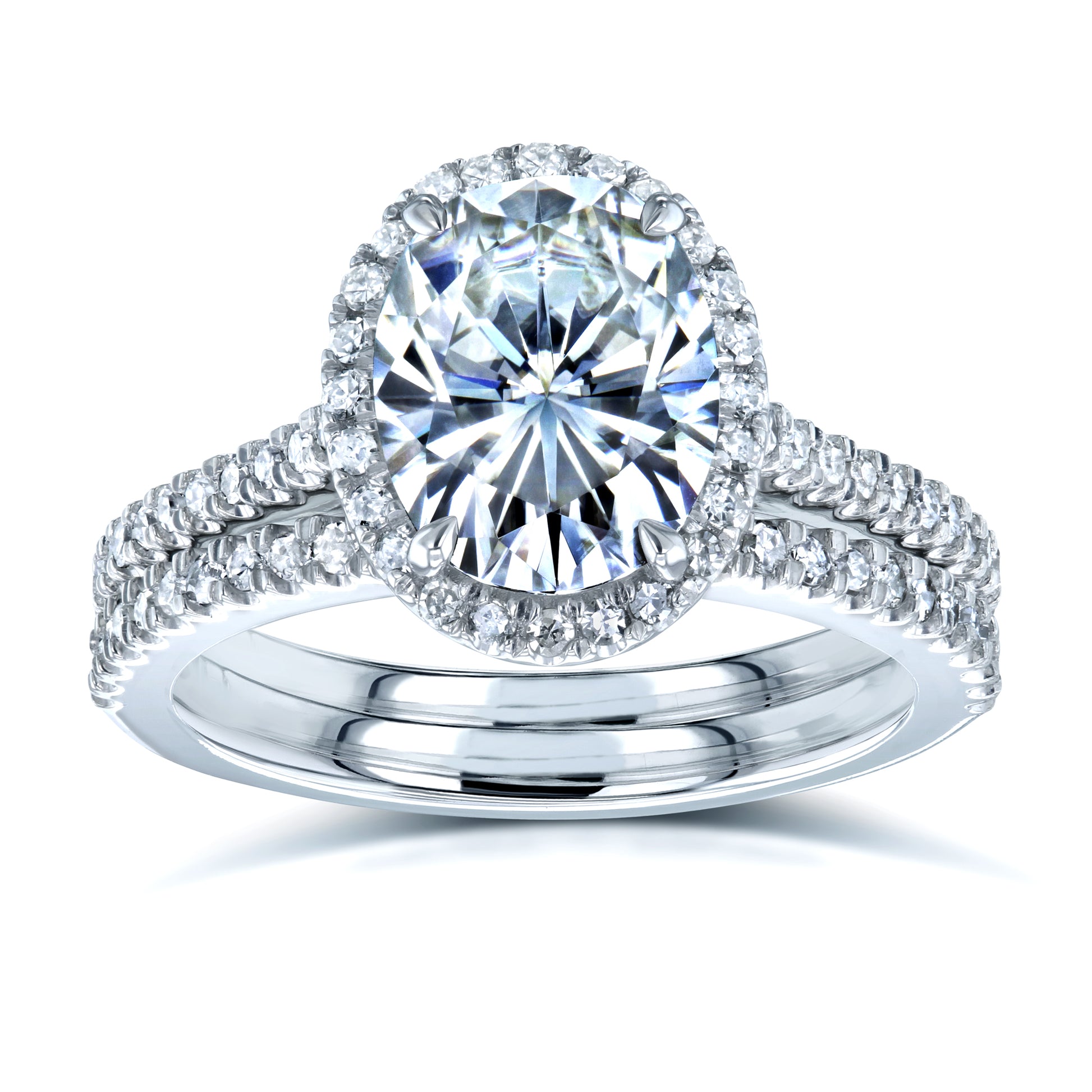 2.37 Carat Moissanite Oval Capri Bridal Set