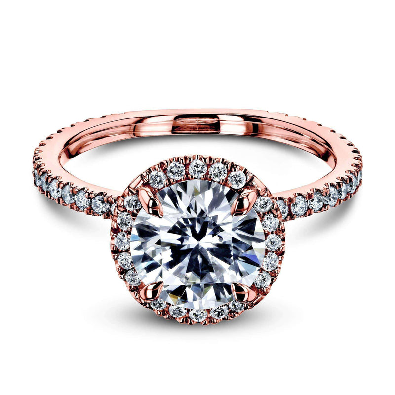 Kobelli 1 7/8 CTW Round Moissanite and Diamond Floating Halo Engagement Ring