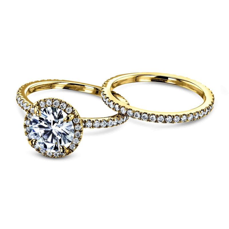 Kobelli 2 1/5 CTW Round Moissanite and Diamond Floating Halo Bridal Set MZ62520R-ED/4.5Y
