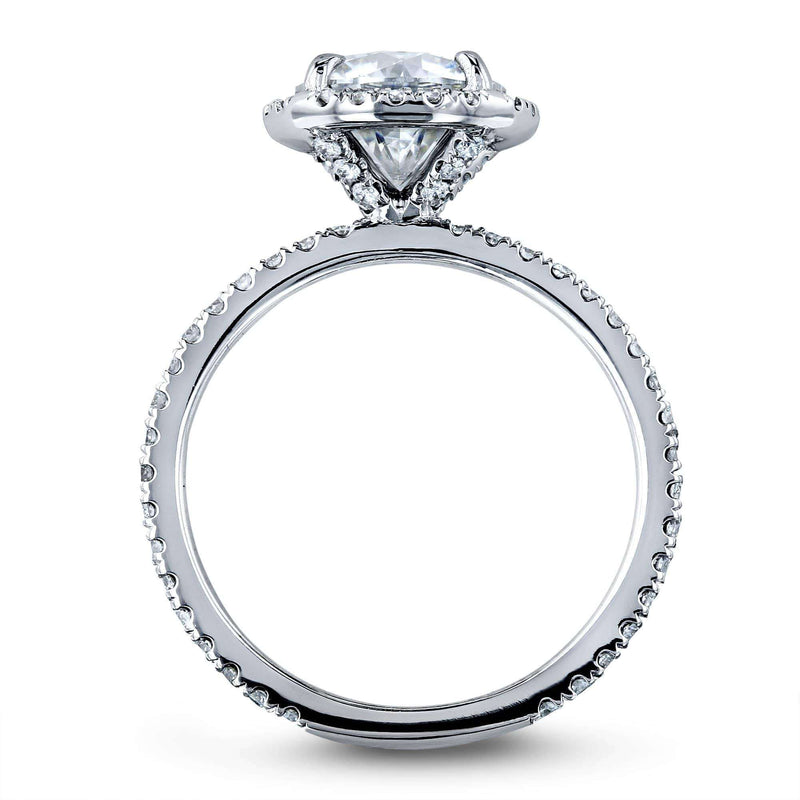 Kobelli 1 7/8 CTW Round Moissanite and Diamond Floating Halo Engagement Ring
