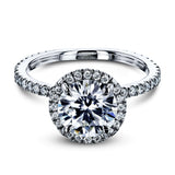 Kobelli 1 7/8 CTW Round Moissanite and Diamond Floating Halo Engagement Ring
