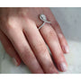 Kobelli Pear Drop Diamond V-Shape Ring