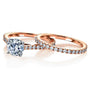 Kobelli 1ct Forever One Moissanite Peg Cathedral Gold Bridal Set MZFO62640R-1ED/4.5R