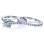 Kobelli 1ct Forever One Moissanite Peg Cathedral Gold Bridal Set MZFO62640R-1ED/4.5W