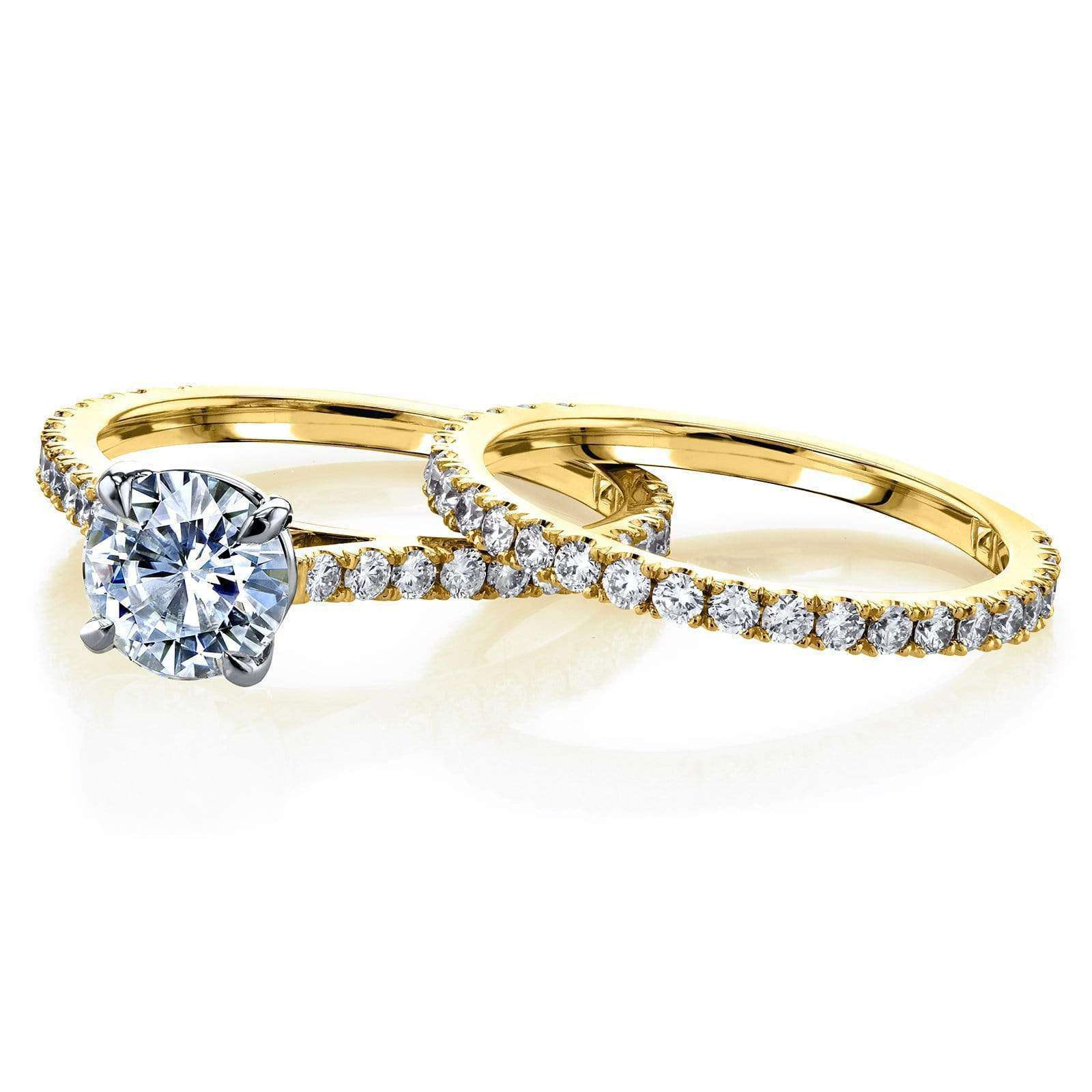 Kobelli 1ct Moissanite Peg Cathedral Gold Bridal Set MZ62640R-1ED/4.5Y