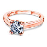 Kobelli 1ct Cushion Forever One Moissanite Solitaire W-Prong Ring