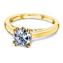 Kobelli 1ct Cushion Forever One Moissanite Solitaire W-Prong Ring