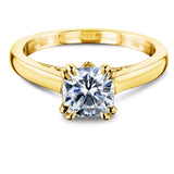 Kobelli 1ct Cushion Forever One Moissanite Solitaire W-Prong Ring MZFO62642CU-1E/4.5Y