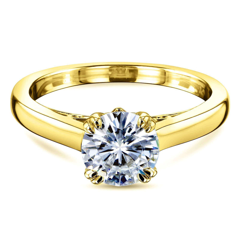 Premium Photo | Luxury gold wedding ring with diamonds