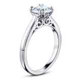 Kobelli 1ct Round Forever One Moissanite Solitaire W-Prong Ring