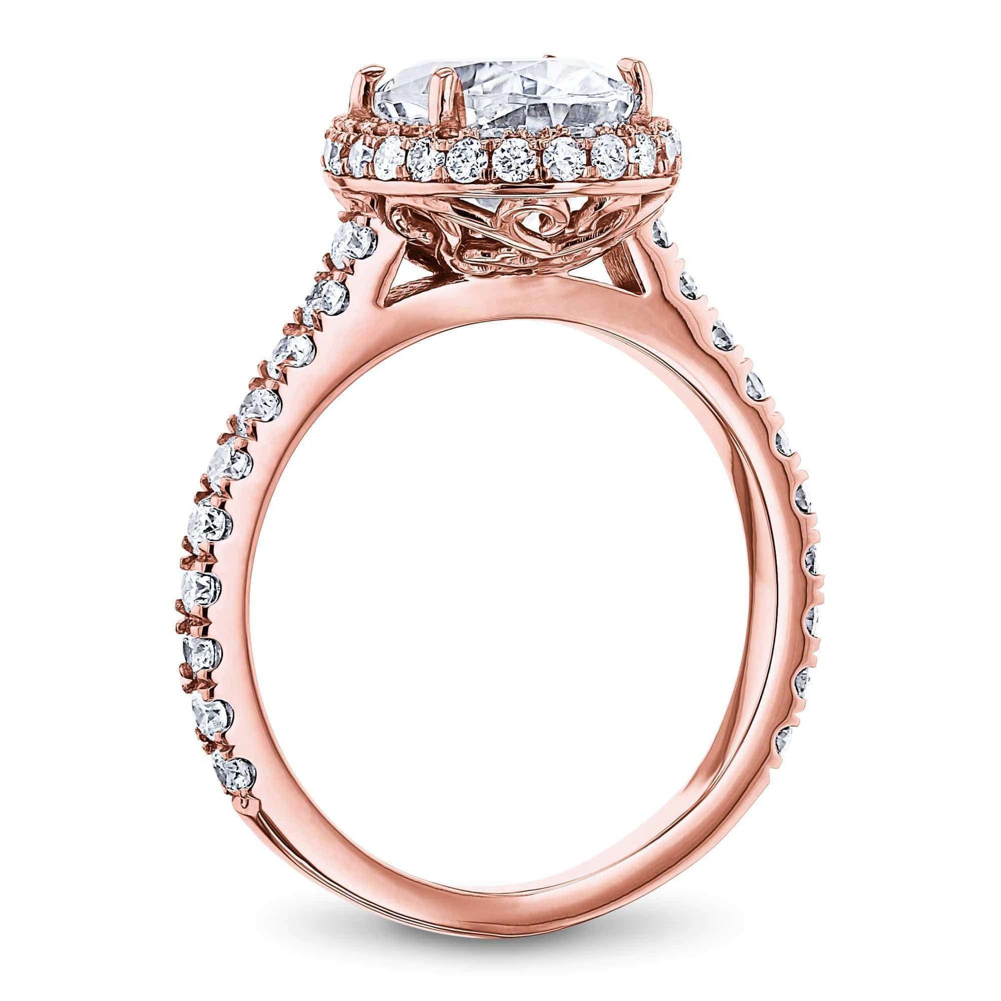 Kobelli Oval Moissanite Drop Halo Ring MZ62671OV-2E/4.5R