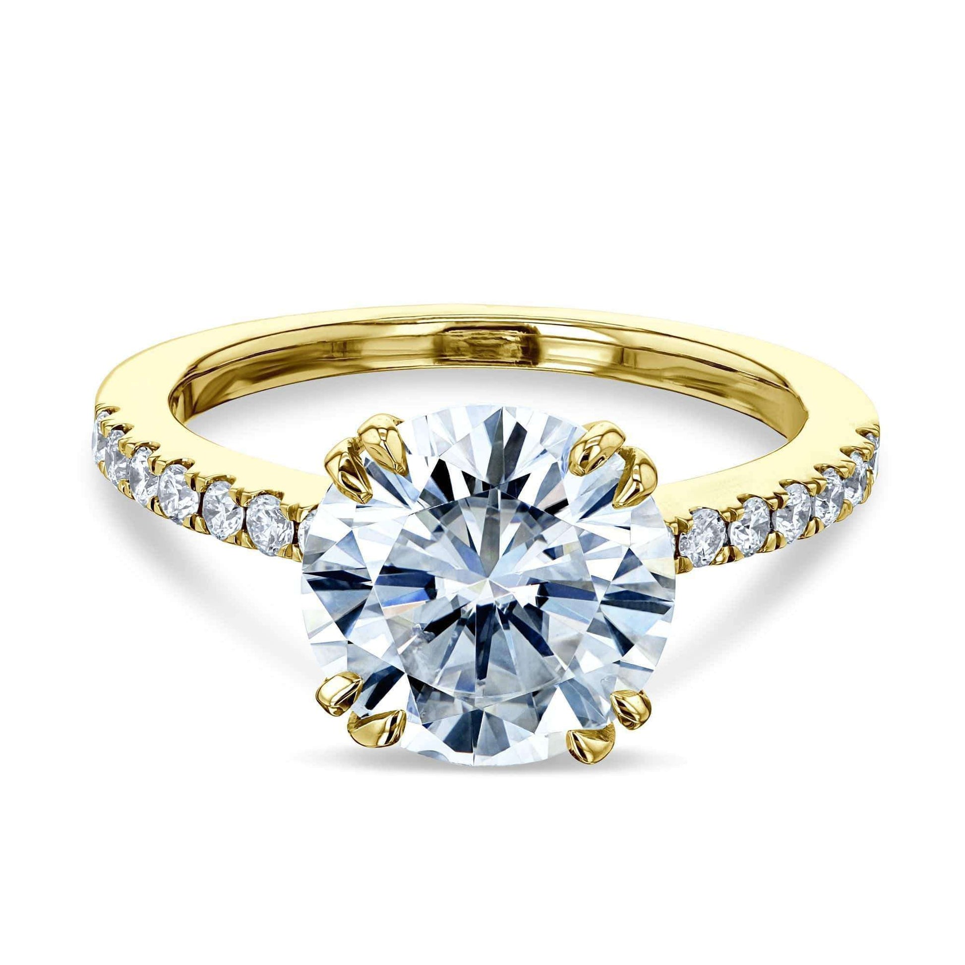 Kobelli 3.1ct Round Forever One Moissanite Ring 14k Gold