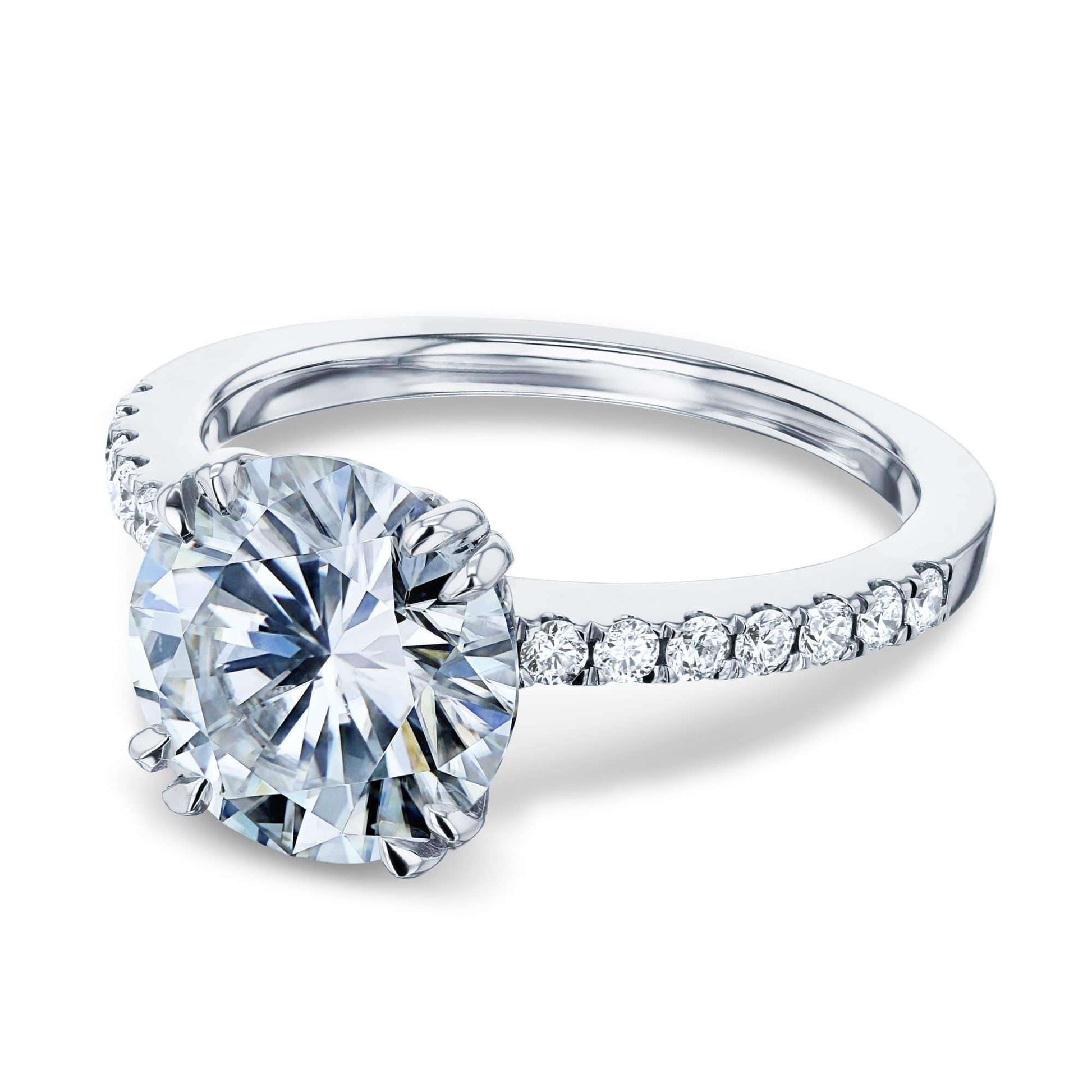 Kobelli 3.1ct Round Moissanite Ring 14k Gold MZ62686R-3E/4.5W