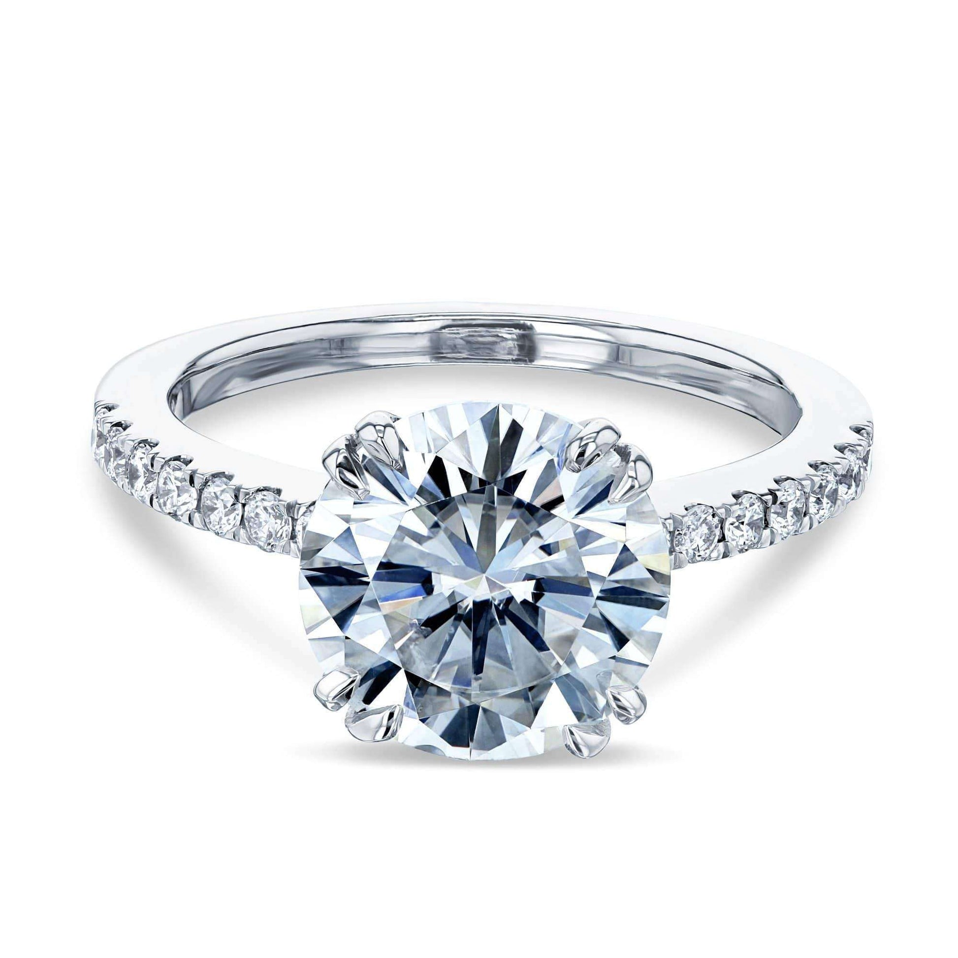 Kobelli 3.1ct Round Forever One Moissanite Ring 14k Gold
