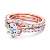 Kobelli 1ct Moissanite 6-Prong Ring Lab Diamond Mounted Bridal Set MZ62714R-EDLG/4.5R