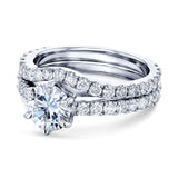 Kobelli 1ct Moissanite 6-Prong Ring Lab Diamond Mounted Bridal Set MZ62714R-EDLG/4.5W