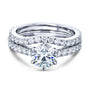 Kobelli 1ct Moissanite 6-Prong Ring Lab Diamond Mounted Bridal Set