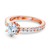 Kobelli 1ct para sempre um anel de moissanite com 6 pinos e pulseira de diamante de laboratório mzfo62714r-elg/4.5r