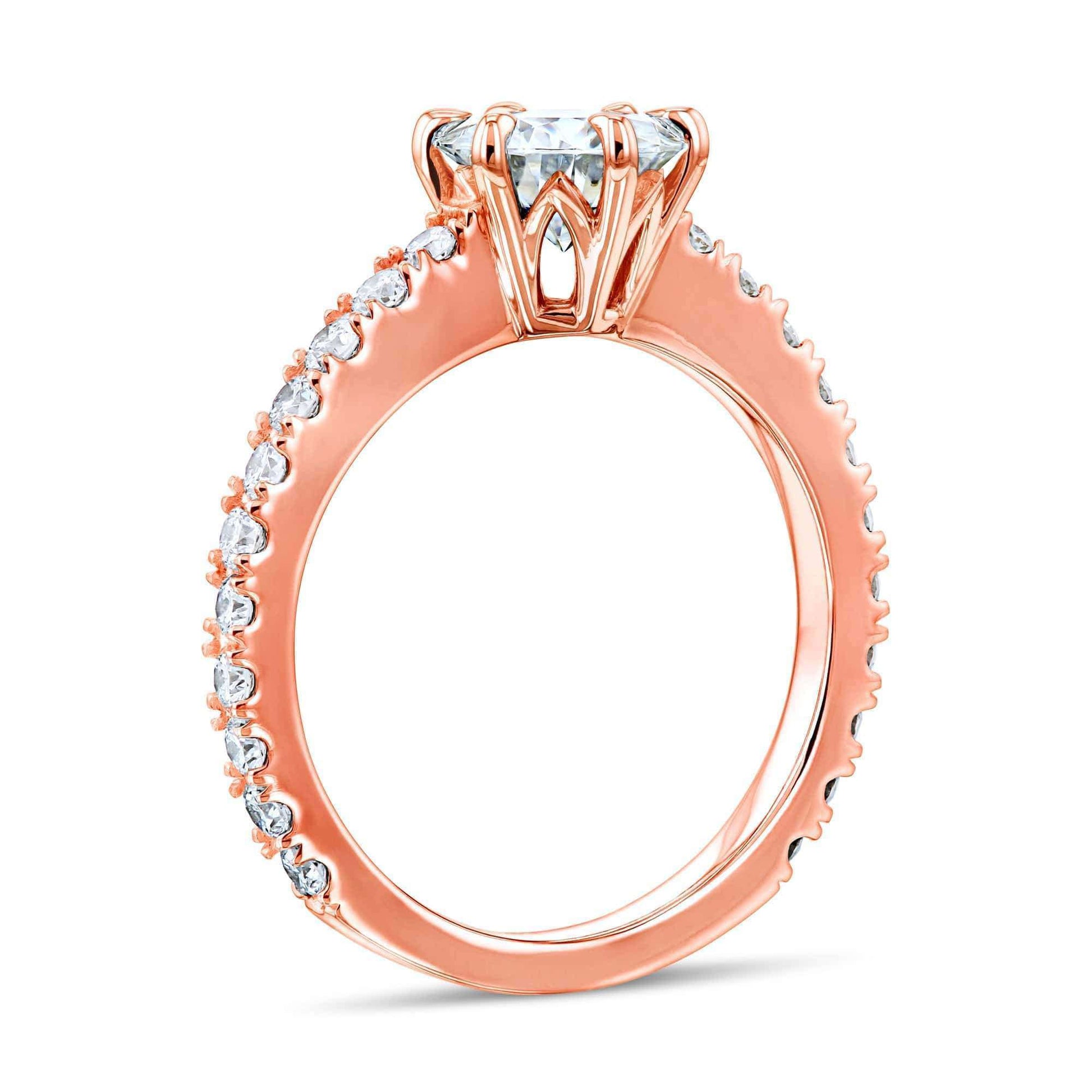 Kobelli 1ct Forever One Moissanite 6-Prong Ring Lab Diamond Band