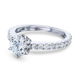 Kobelli 1ct para sempre um anel de moissanite com 6 pinos e pulseira de diamante de laboratório mzfo62714r-elg/4,5w