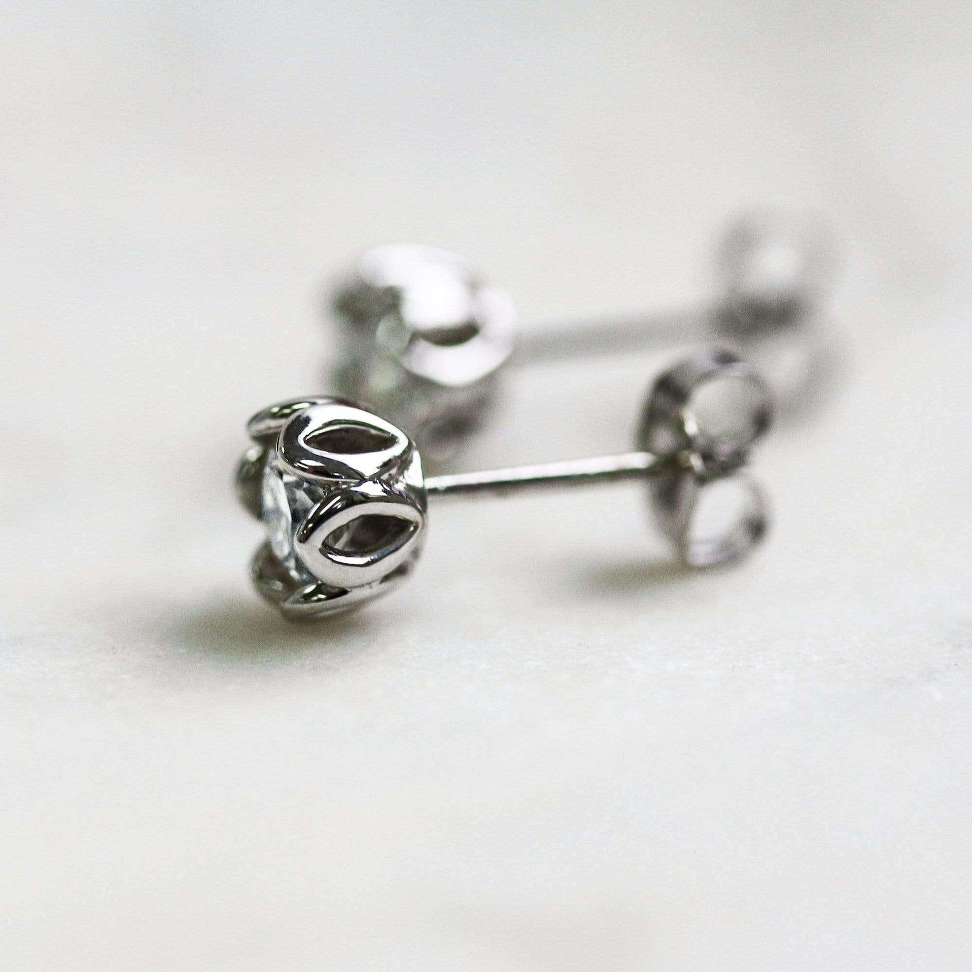 Kobelli Lily 5mm Moissanite Studs 14k White Gold