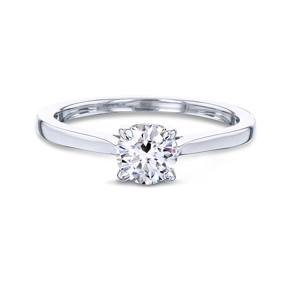 1/2ct Round Moissanite Solitaire Ring