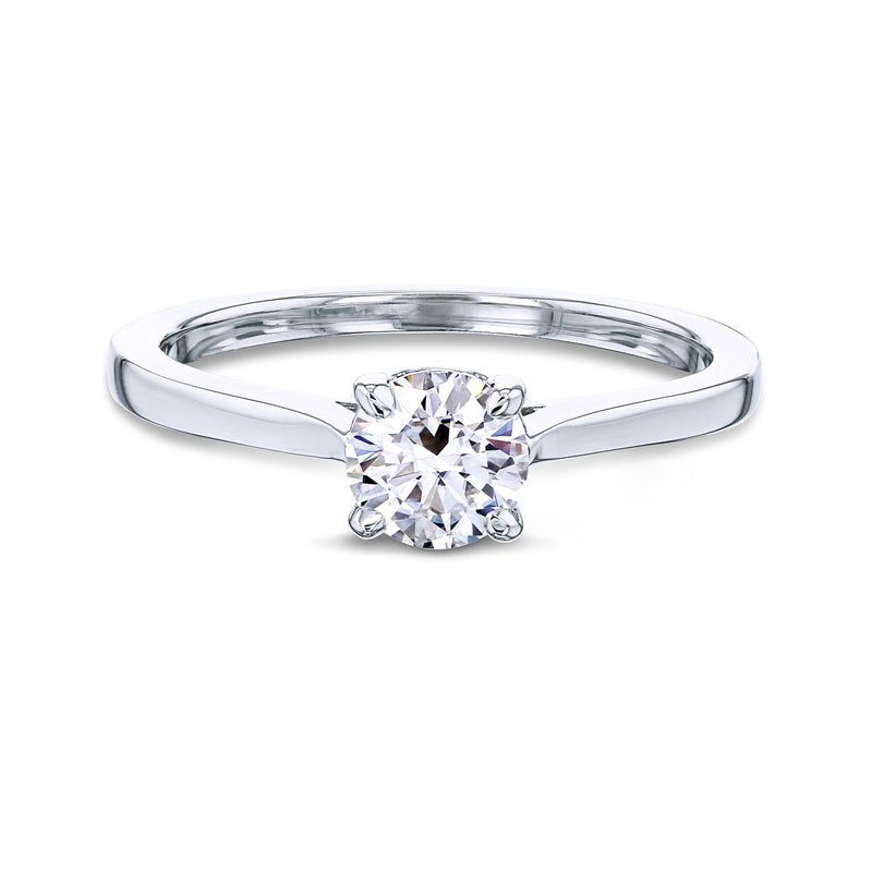 1/2ct Round Moissanite Solitaire Ring