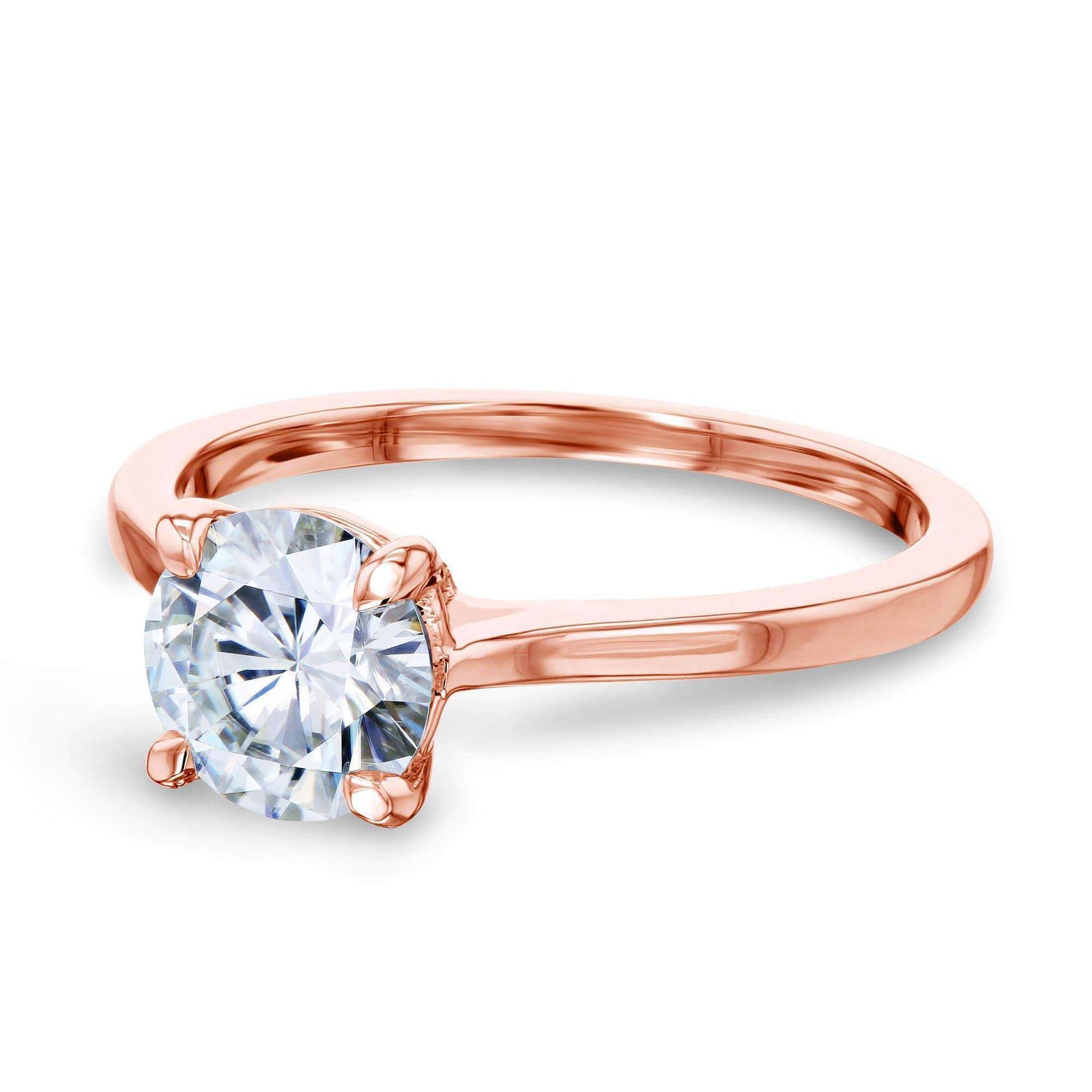 Kobelli 1ct Round Moissanite Solitaire Ring