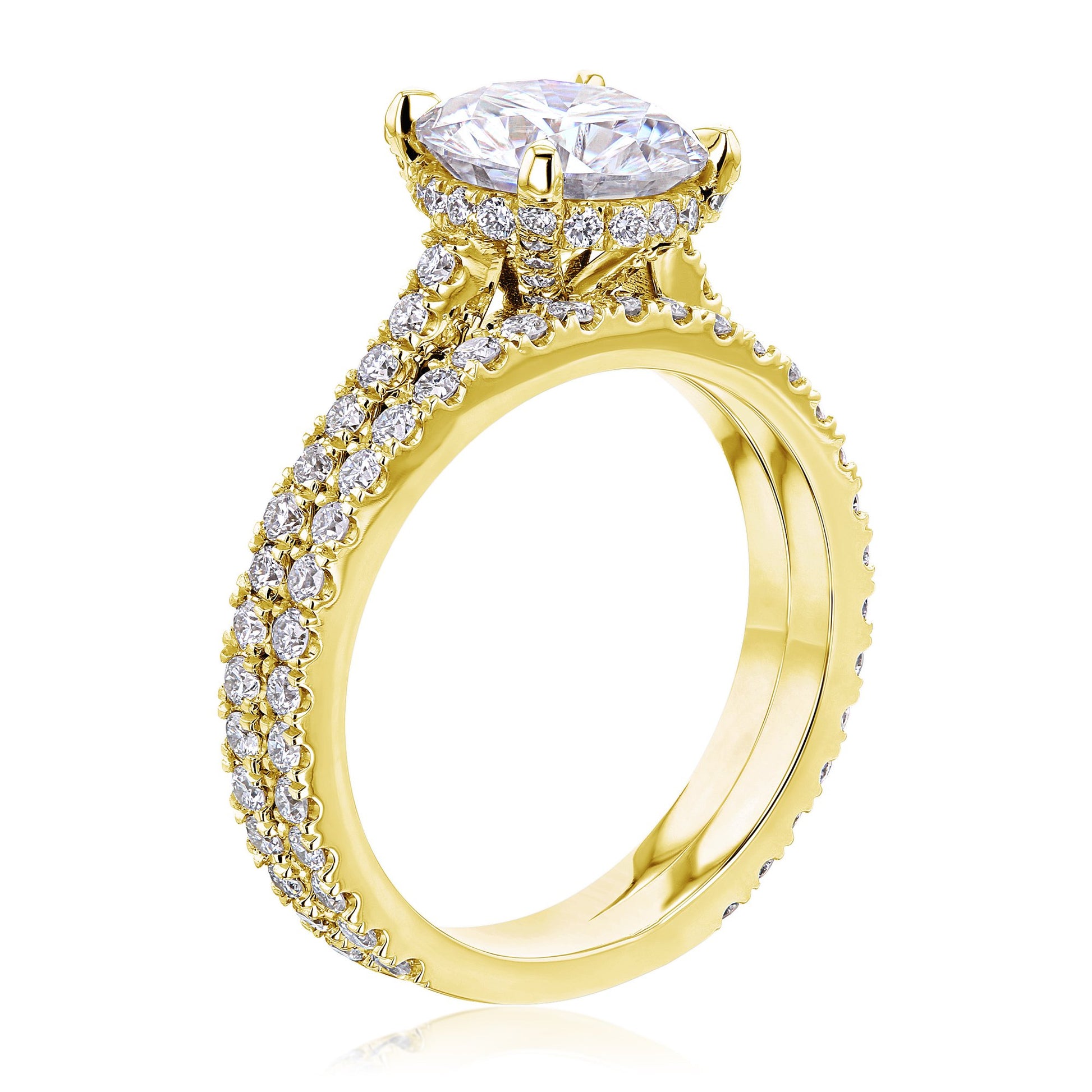 Kobelli 2ct Round Moissanite and 7/8ct TDW Lab Grown Diamond Bridal Set