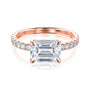 Kobelli Forever One East West Emerald Moissanite Engagement Ring