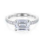 Kobelli Forever One East West Emerald Moissanite Engagement Ring