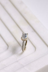 Kobelli 1.75 Carat East West Emerald Moissanite Engagement Ring