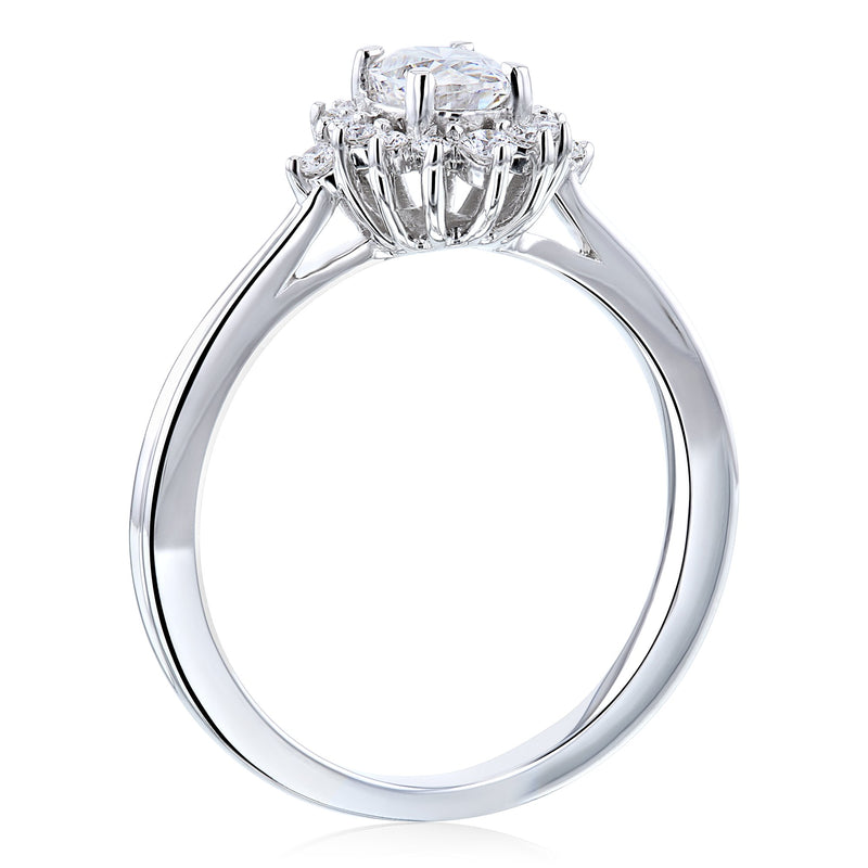 Kobelli Oval Burst Halo Ring