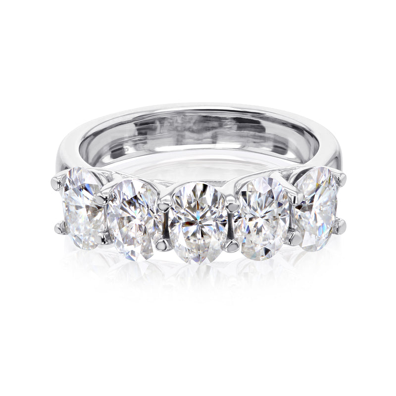 14k White Gold Five Stone Diamond Trellis Engagement Ring Size 7 -  Walmart.com