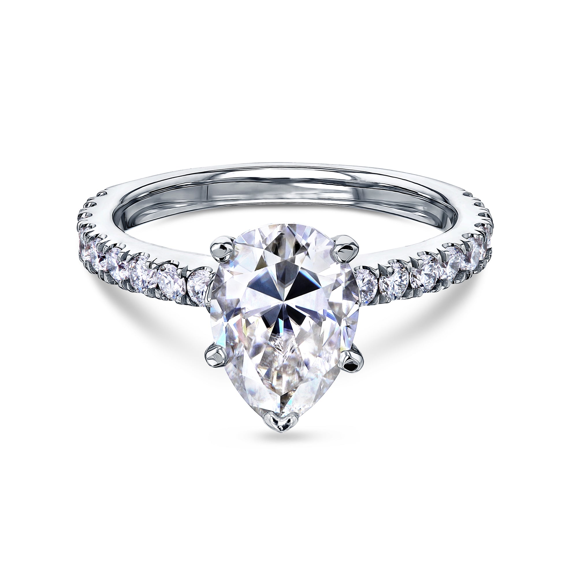 2.5 Carat Moissanite Pear Madison Ring