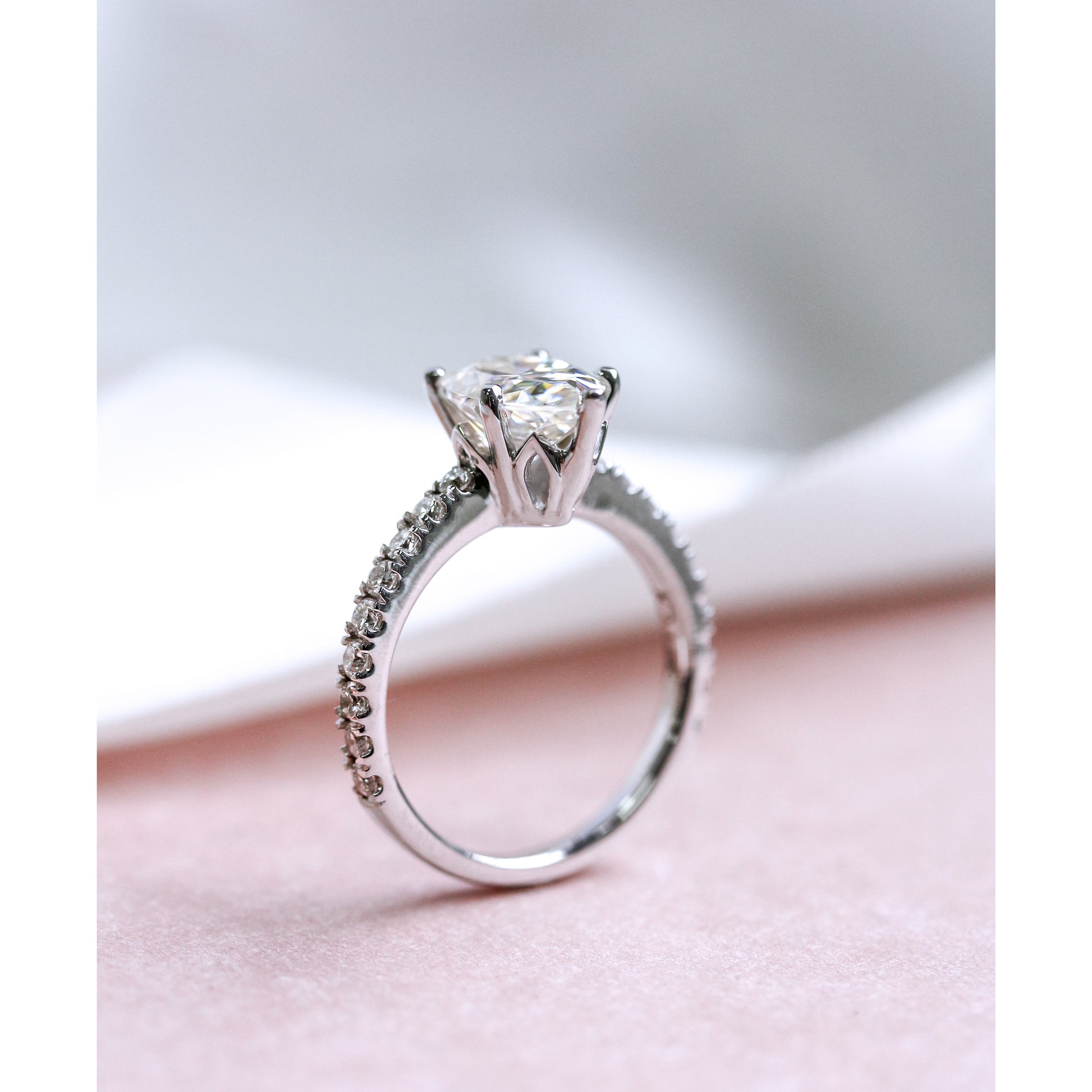 2.5 Carat Moissanite Pear Madison Ring