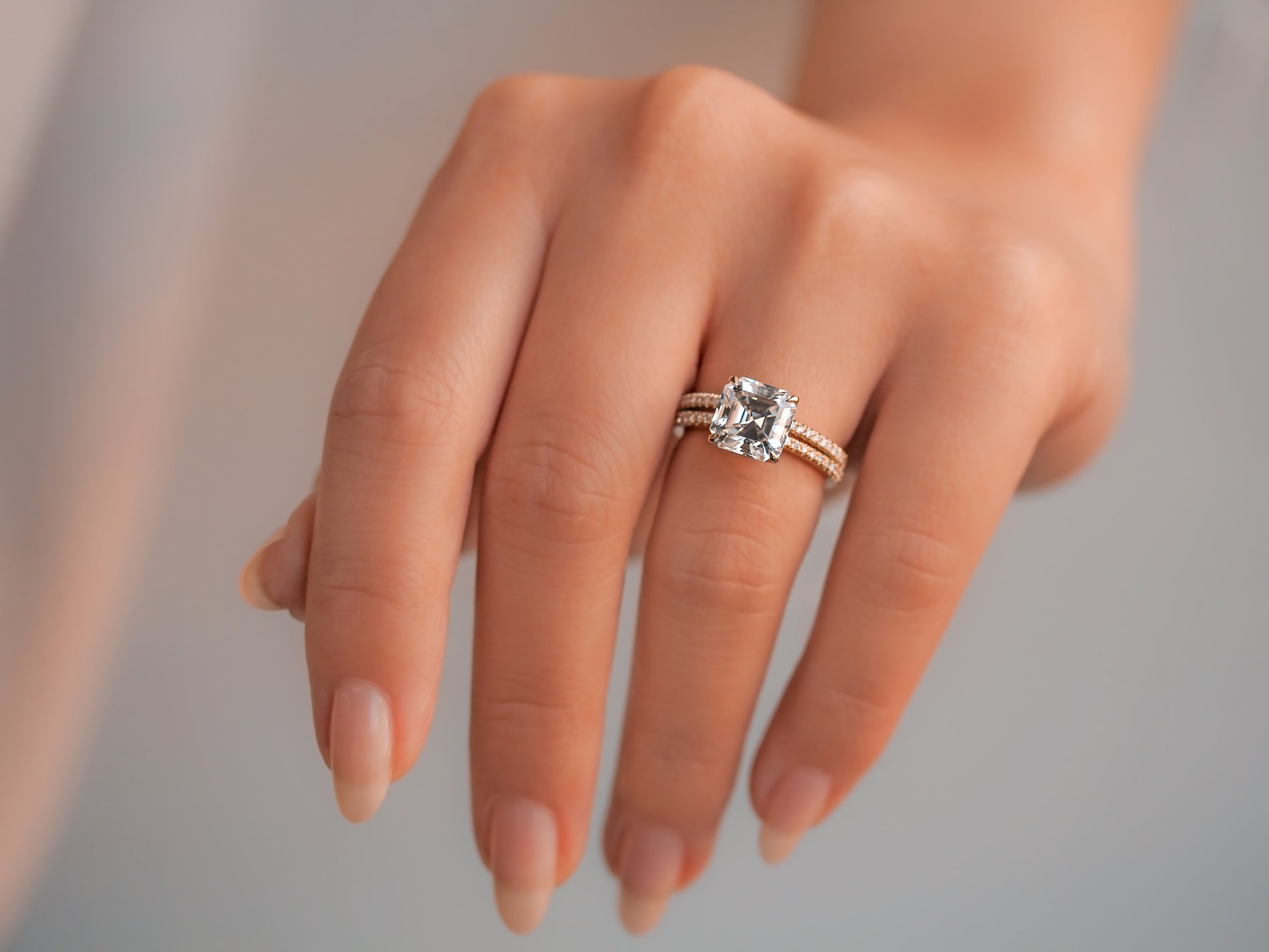 0.14 Carat Natural Diamond Half Eternity Petite Ring