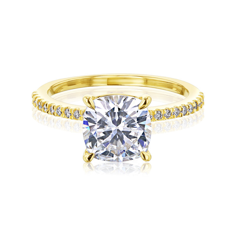 2ct Cushion-cut Diamond Petite Engagement Ring