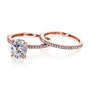 Kobelli 2.1ct Oval Moissanite Slender Diamond Shank Bridal Rings