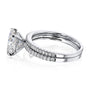 Kobelli 2.1ct Oval Moissanite Slender Diamond Shank Bridal Rings