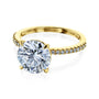 Kobelli Round Moissanite and Diamond Petite Engagement Ring