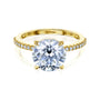 Kobelli Round Moissanite and Diamond Petite Engagement Ring