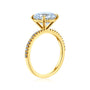 Kobelli Round Moissanite and Diamond Petite Engagement Ring