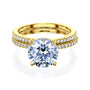 Kobelli Round Moissanite and Diamond Petite Bridal Set