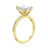 Radiant Petite Ring - Moissanite & Naturlige Diamanter