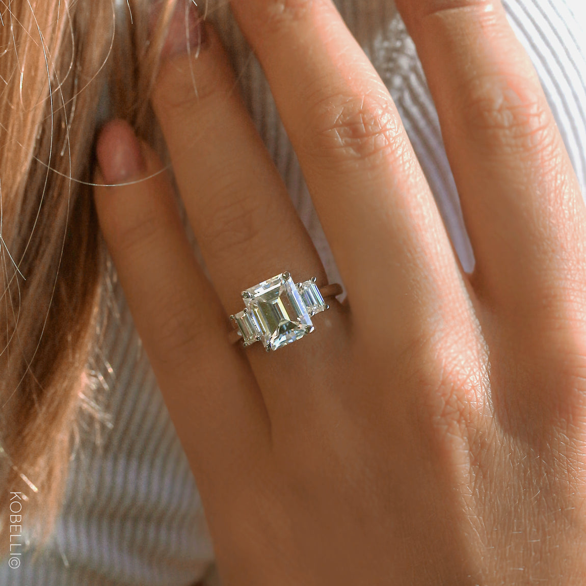 4.1 Carat Moissanite 3-Stone Evelyn Ring