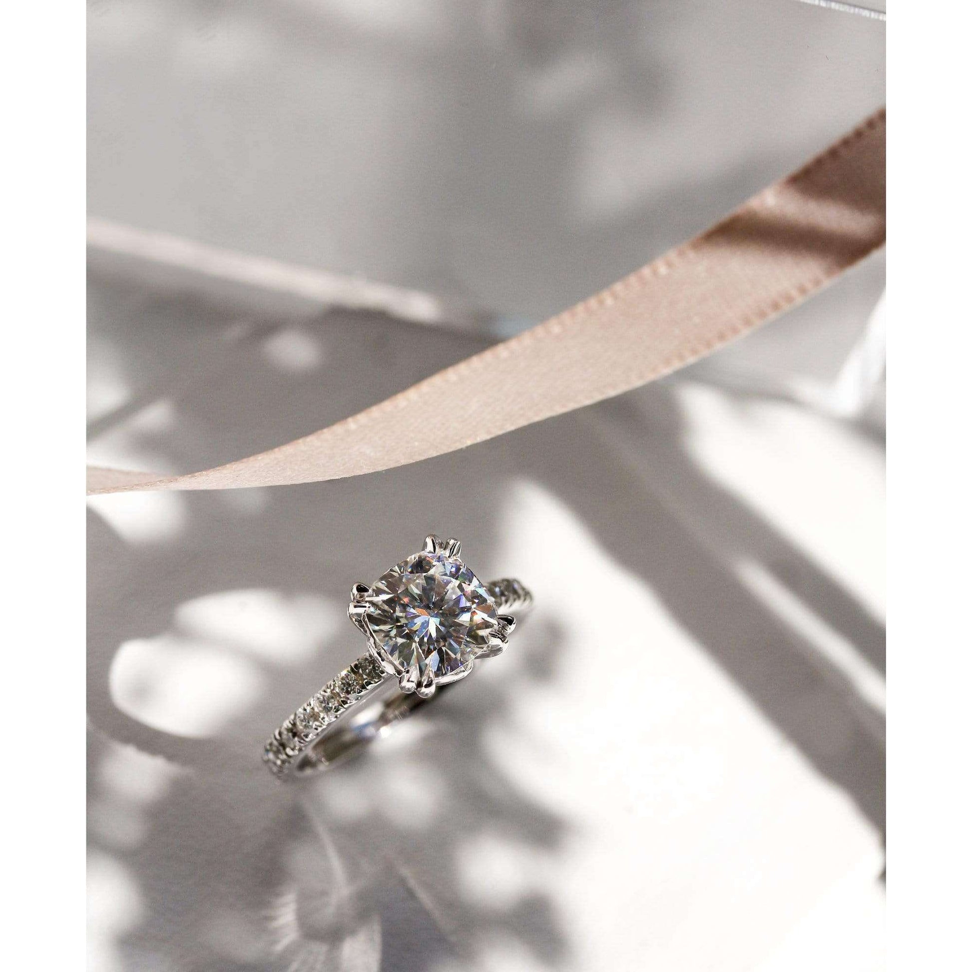 Kobelli 2ct Cushion Moissanite Ring