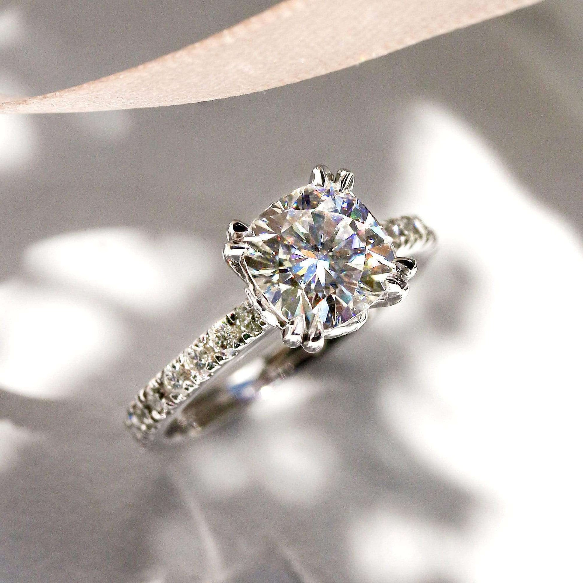 Kobelli 2ct Cushion Moissanite Ring MZ62791CU-2E/4W
